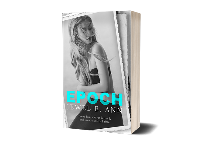 Paperback book mockup up of a cover of Epoch by Jewel E. Ann a contemporary romance novel