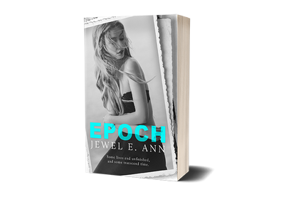 Paperback book mockup up of a cover of Epoch by Jewel E. Ann a contemporary romance novel