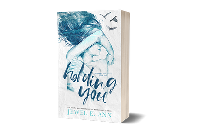 Paperback mockup of Holding You cover by Jewel E Ann, a contemporary romance