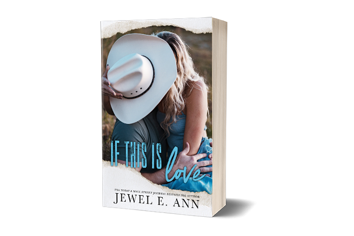 Paperback mockup up of a cover of If This Is Love by Jewel E. Ann a new adult romance.