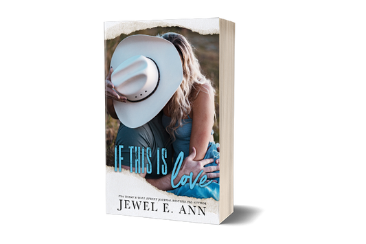 Paperback mockup up of a cover of If This Is Love by Jewel E. Ann a new adult romance.