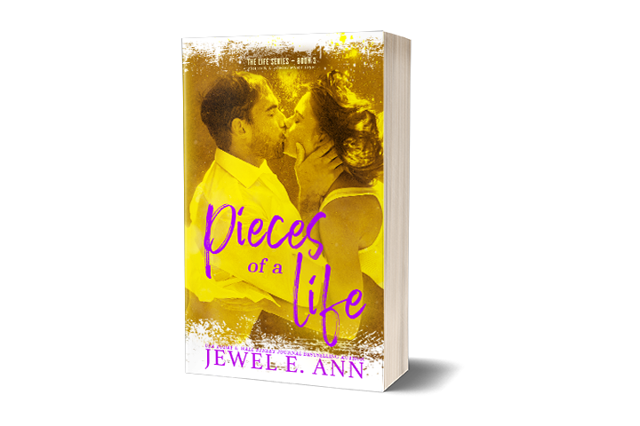 Paperback mockup of Pieces of a Life by Jewel E. Ann a romantic suspense