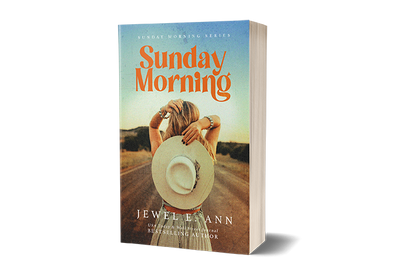 Paperback book mockup up of the person cover of Sunday Morning by Jewel E. Ann a new adult romance.