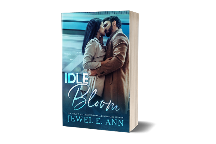 Paperback mockup up of a cover of Idle Bloom by Jewel E. Ann a new adult romance.