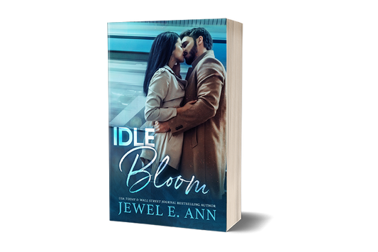 Paperback mockup up of a cover of Idle Bloom by Jewel E. Ann a new adult romance.